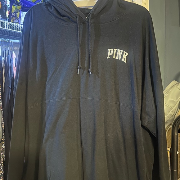 Victoria Secrets Black Shirt with Love Pink Logo Size XL - Picture 3 of 8